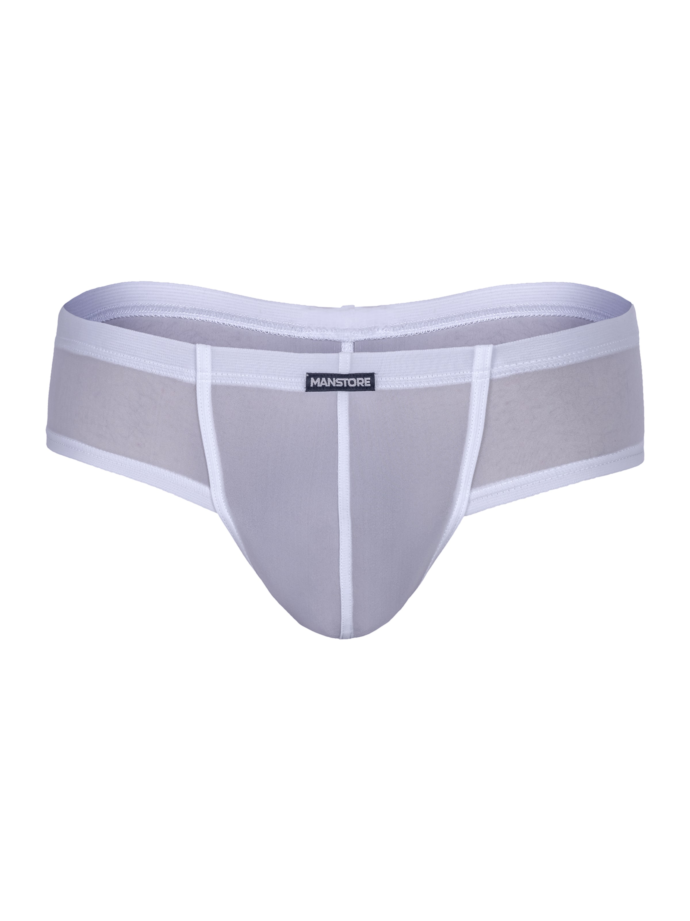 Manstore Panty ' M101 Cheeky Brief ' in White: front