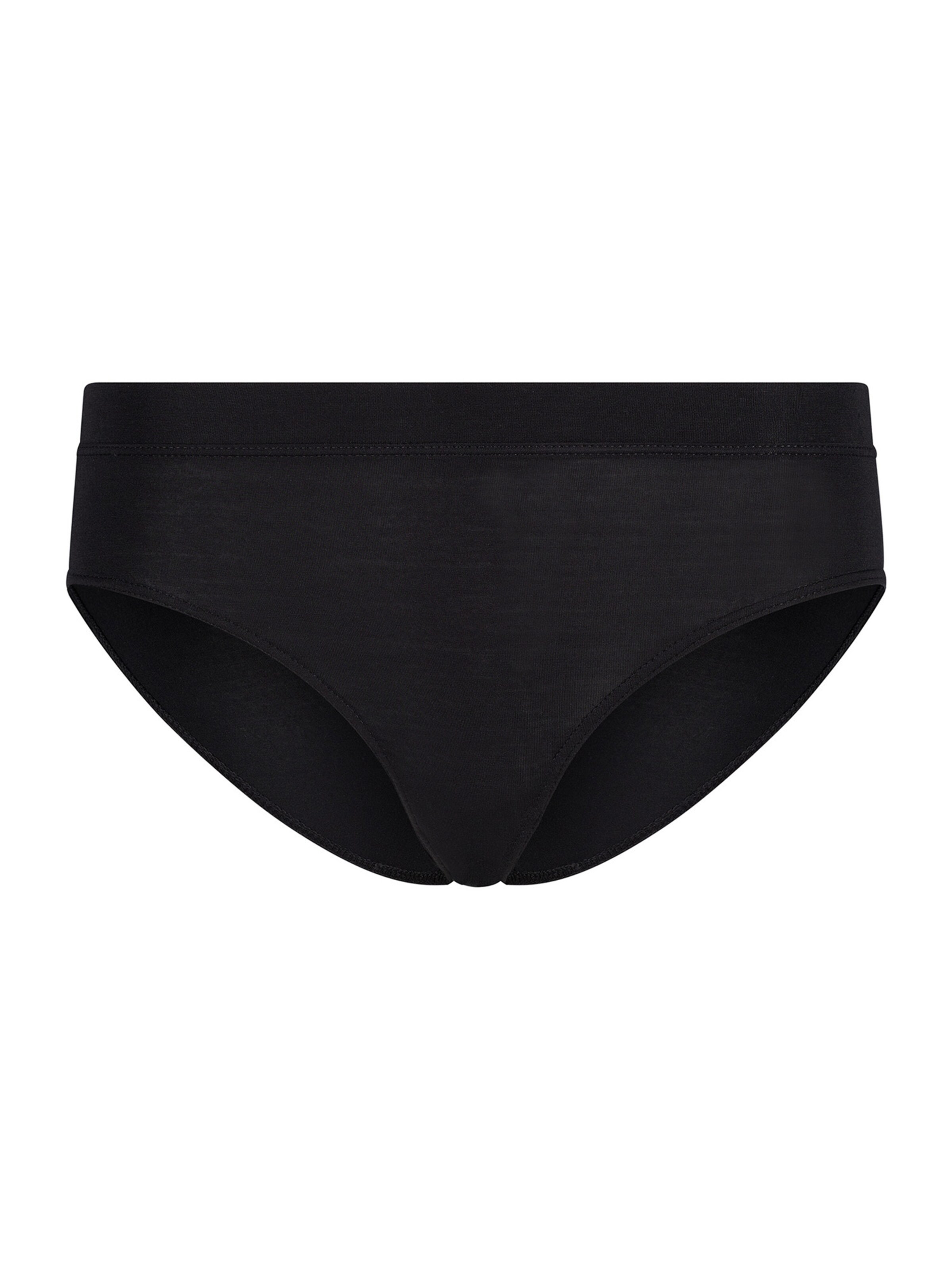 HUBER Rioslip ' Soft Modal ' in Schwarz: Vorderseite