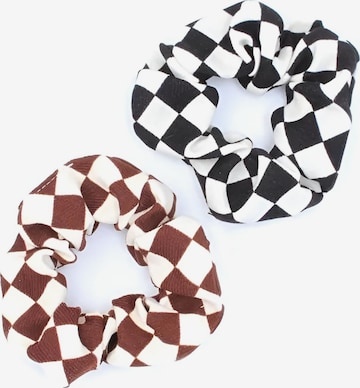Good to Blue Haarschmuck 'Checkered Scrunchie Set' in Mischfarben: Vorderseite