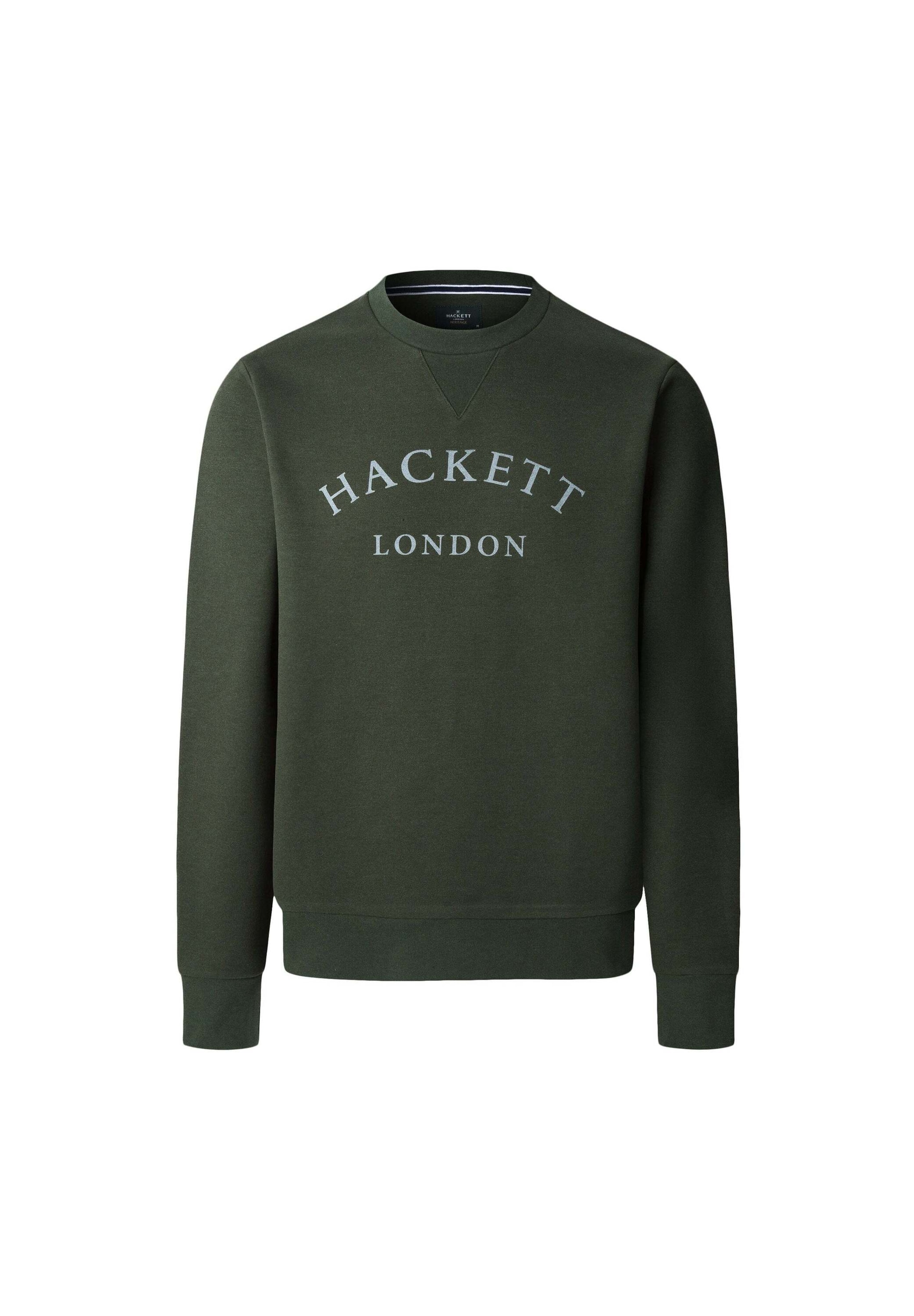 Hackett London Sweat-shirt en pierre / sapin, Vue avec produit
