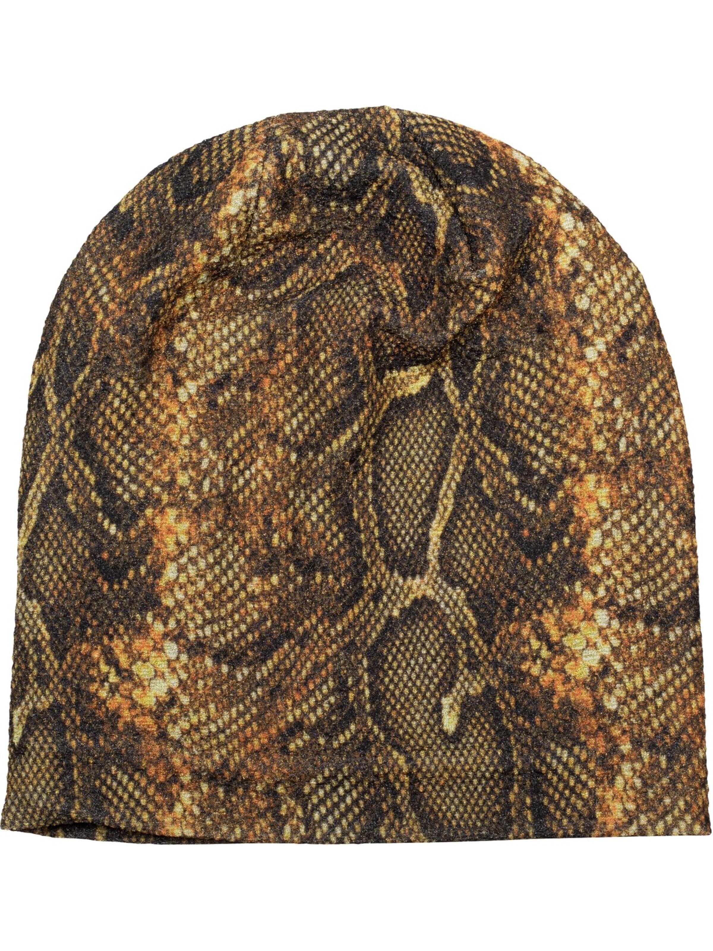 styleBREAKER Beanie 'Beanie Mütze Glitzer Schlangen Muster' in 56-61 in Yellow, Item view