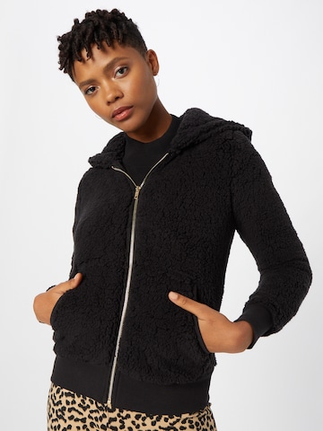 ONLY Fleecejacke 'CAROLINE' in Schwarz: predná strana