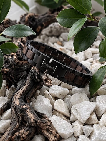 Bracelet 'WOLFSEE' Holzwerk en marron