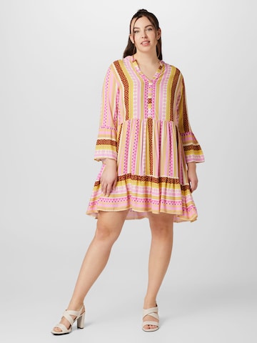 ONLY Carmakoma Shirt dress 'Marrakesh' in Pink: front