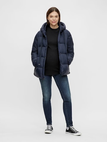MAMALICIOUS Winter Jacket 'NOLO' in Blue