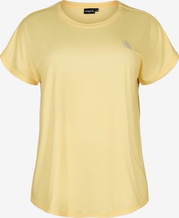 Active by Zizzi Koszulka funkcyjna w kolorze żółty: przód