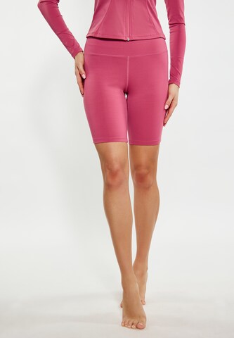 Skinny Leggings IZIA en rose : devant