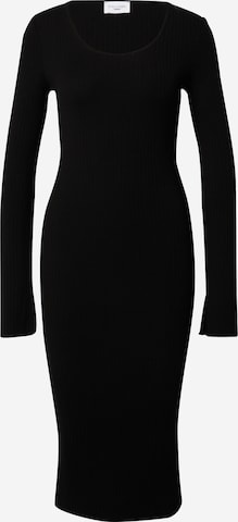 ABOUT YOU x Toni Garrn Πλεκτό φόρεμα 'Hailey' σε μαύρο: μπροστά