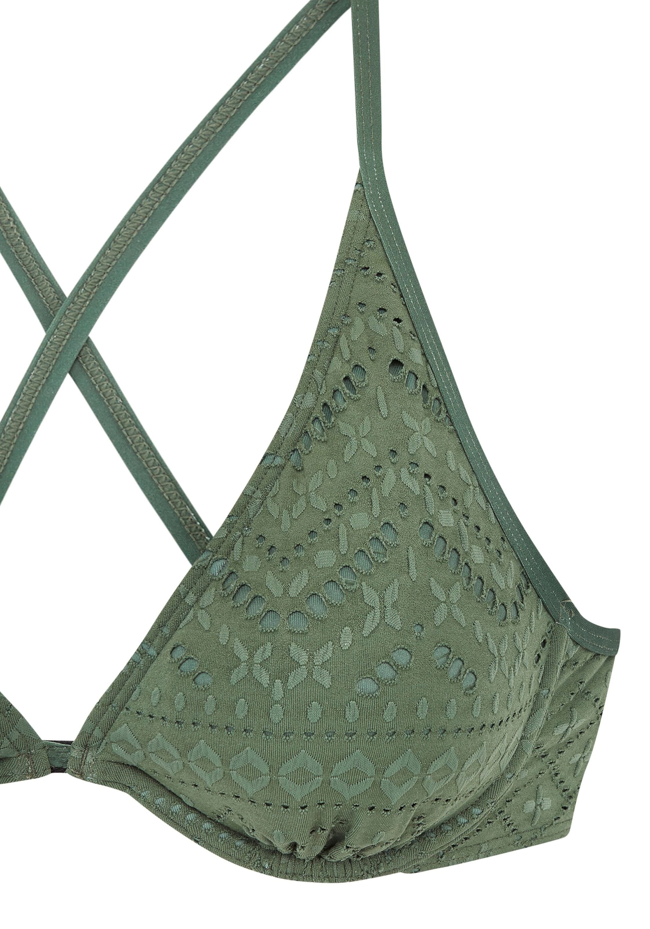LASCANA Triangle Bikini Top in Green