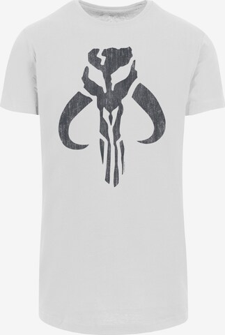 F4NT4STIC T-Shirt 'Star Wars The Mandalorian Banther Skull' in Weiß: predná strana