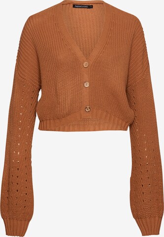 FRESHLIONS Knit Cardigan ' Josephine ' in Brown: front