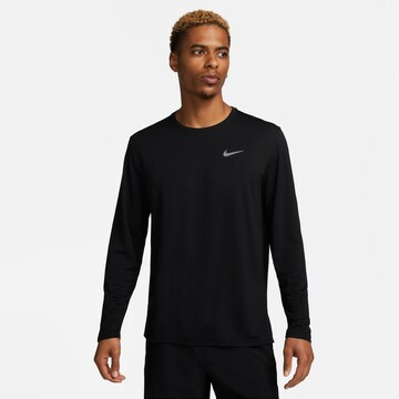 NIKE Функциональная футболка 'Miler' в Черный: спереди
