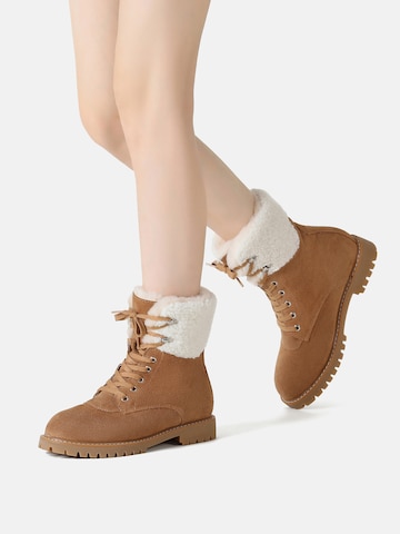 Everau Šnurovacie členkové čižmy 'Sittella' - Hnedá: predná strana