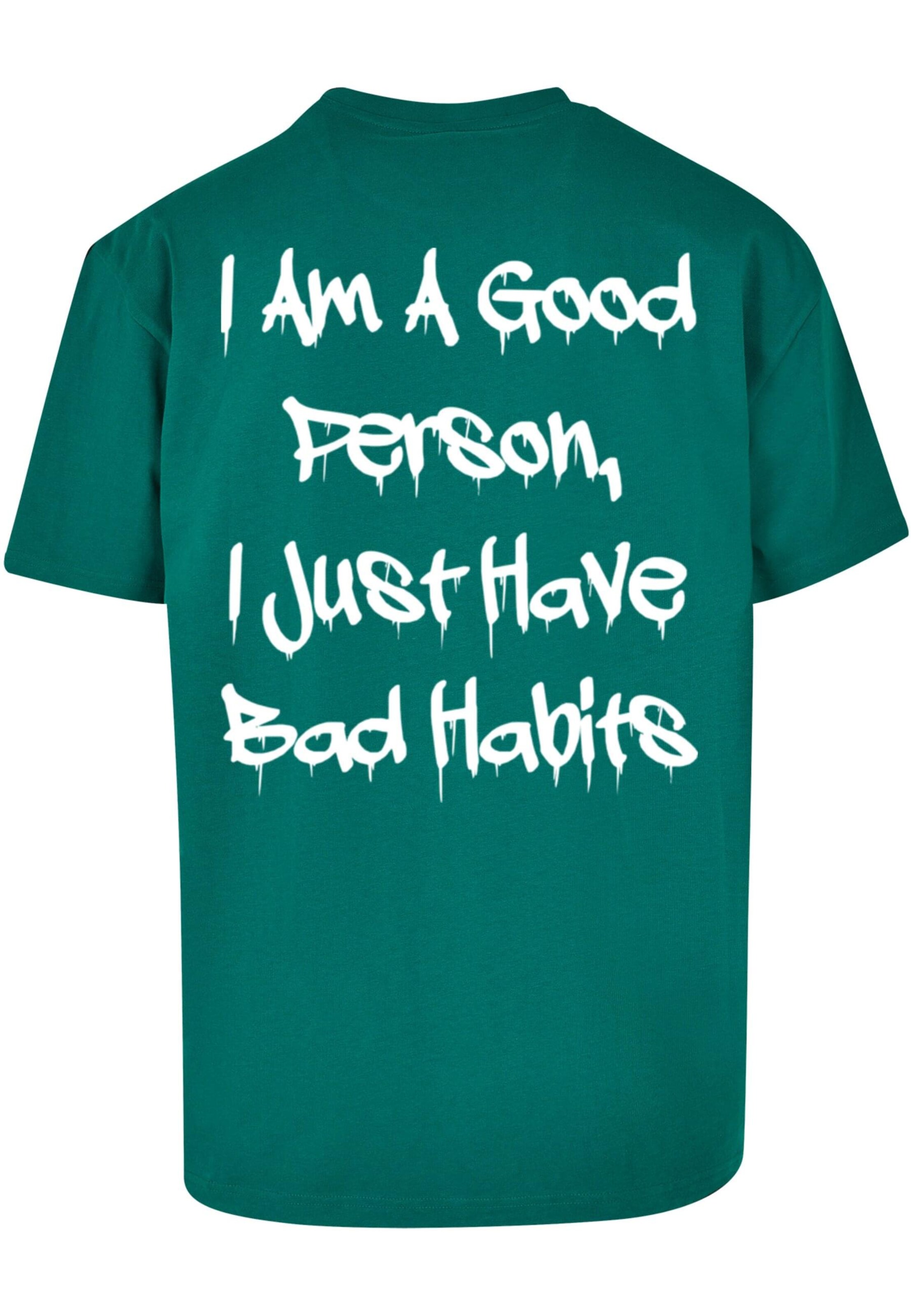 Merchcode Shirt 'Bad Habits' in Green