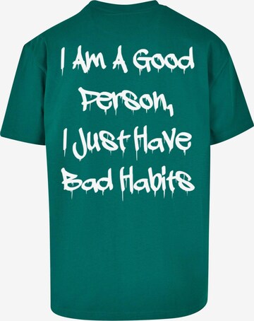 Merchcode Shirt 'Bad Habits' in Green