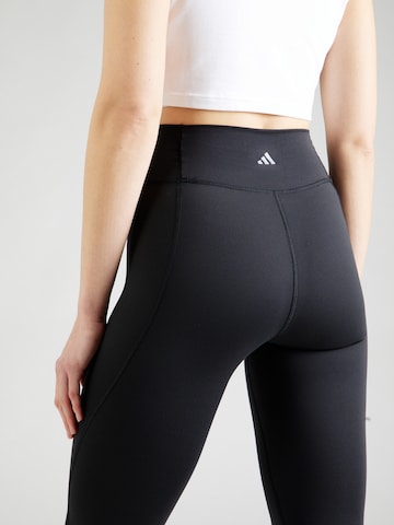 Skinny Pantalon de sport 'All Me Essentials Full-length' ADIDAS PERFORMANCE en noir