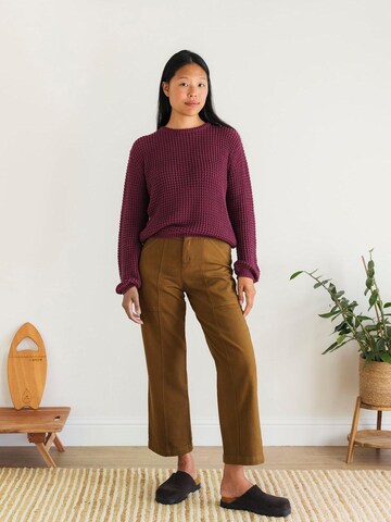 Twothirds Sweater 'Teresa - Dark Cranberry' in Red: front