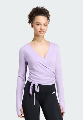 ADIDAS PERFORMANCE - Camisa funcionais 'Studio' em roxo: frente