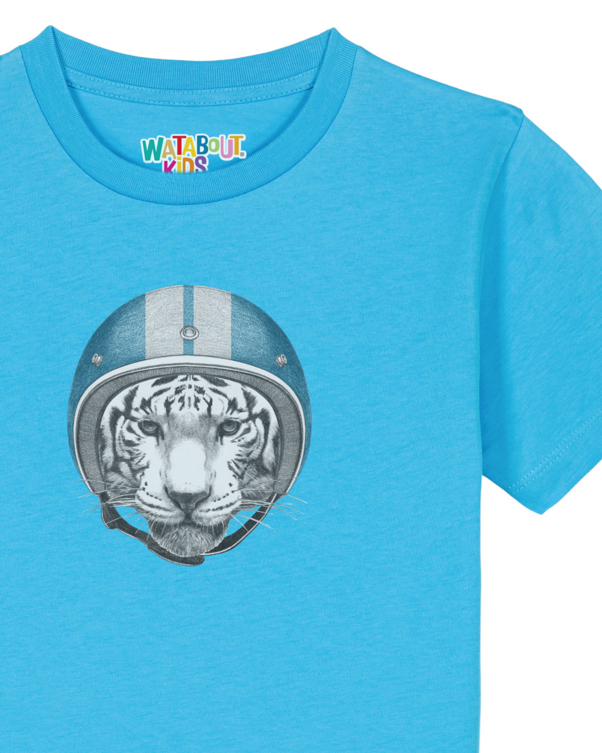 watabout.kids Shirt 'Racing Tiger' in Blauw