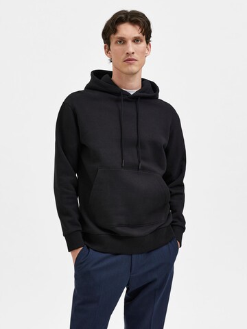 SELECTED HOMME Sweatshirt 'Jackman' in Black: front