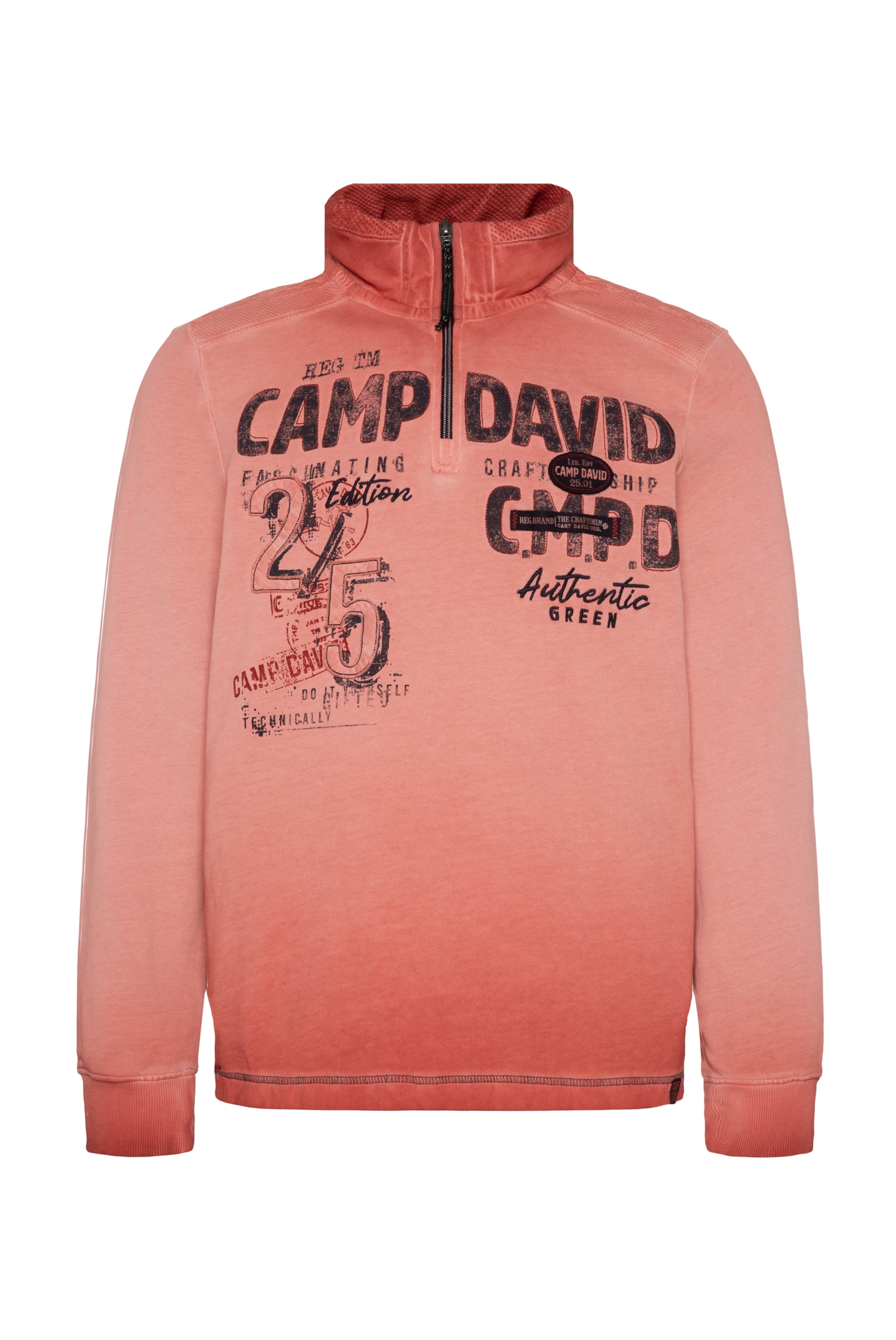 Felpa 'The Craftsmen' di CAMP DAVID in rosso: frontale