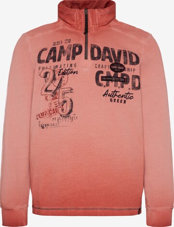 CAMP DAVID Sweatshirt 'The Craftsmen' in Red: front