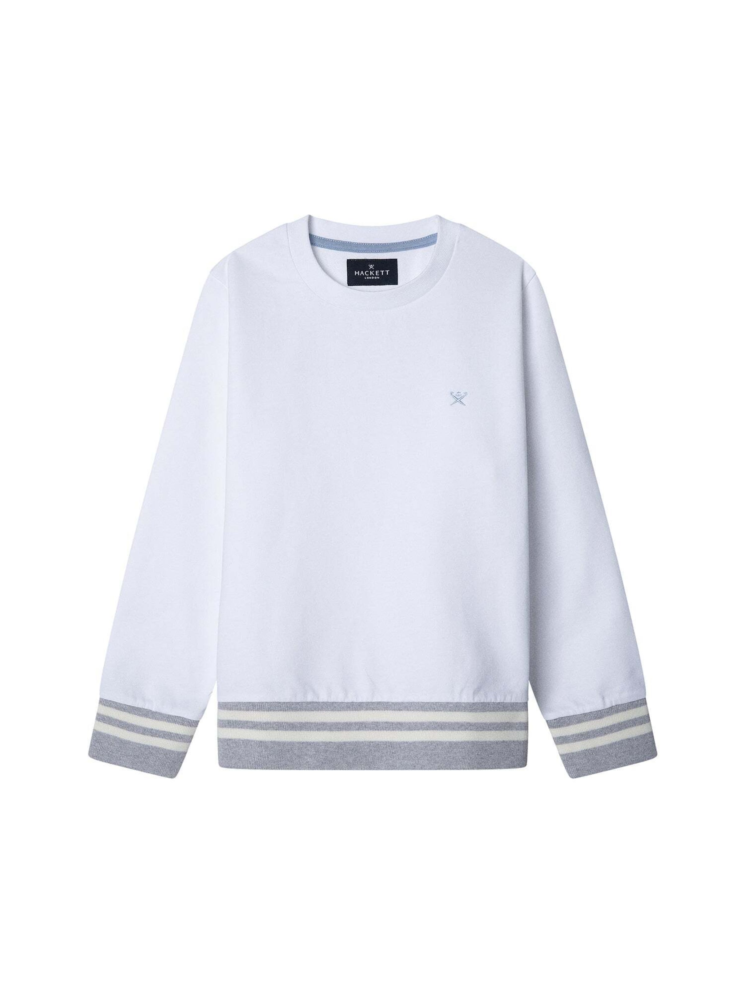 Sweat Hackett London en blanc : devant