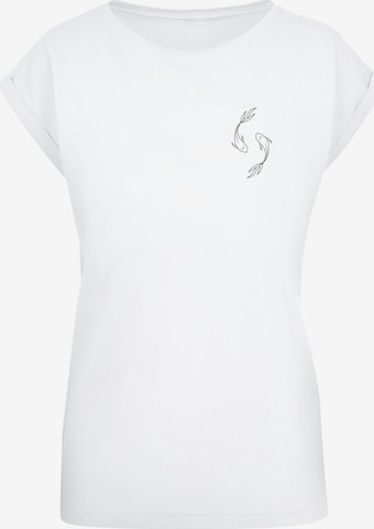 Merchcode Shirt 'Spring - Yin & Jang Fish' in Wit: voorkant