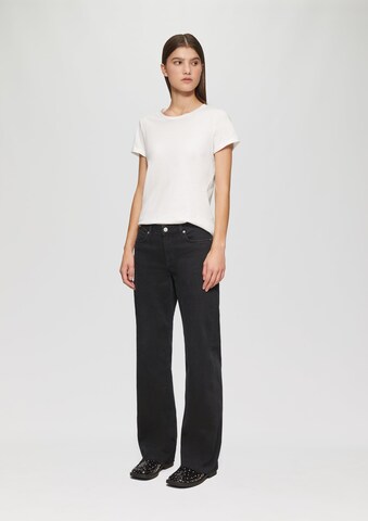 QS Wide leg Jeans in Black: front