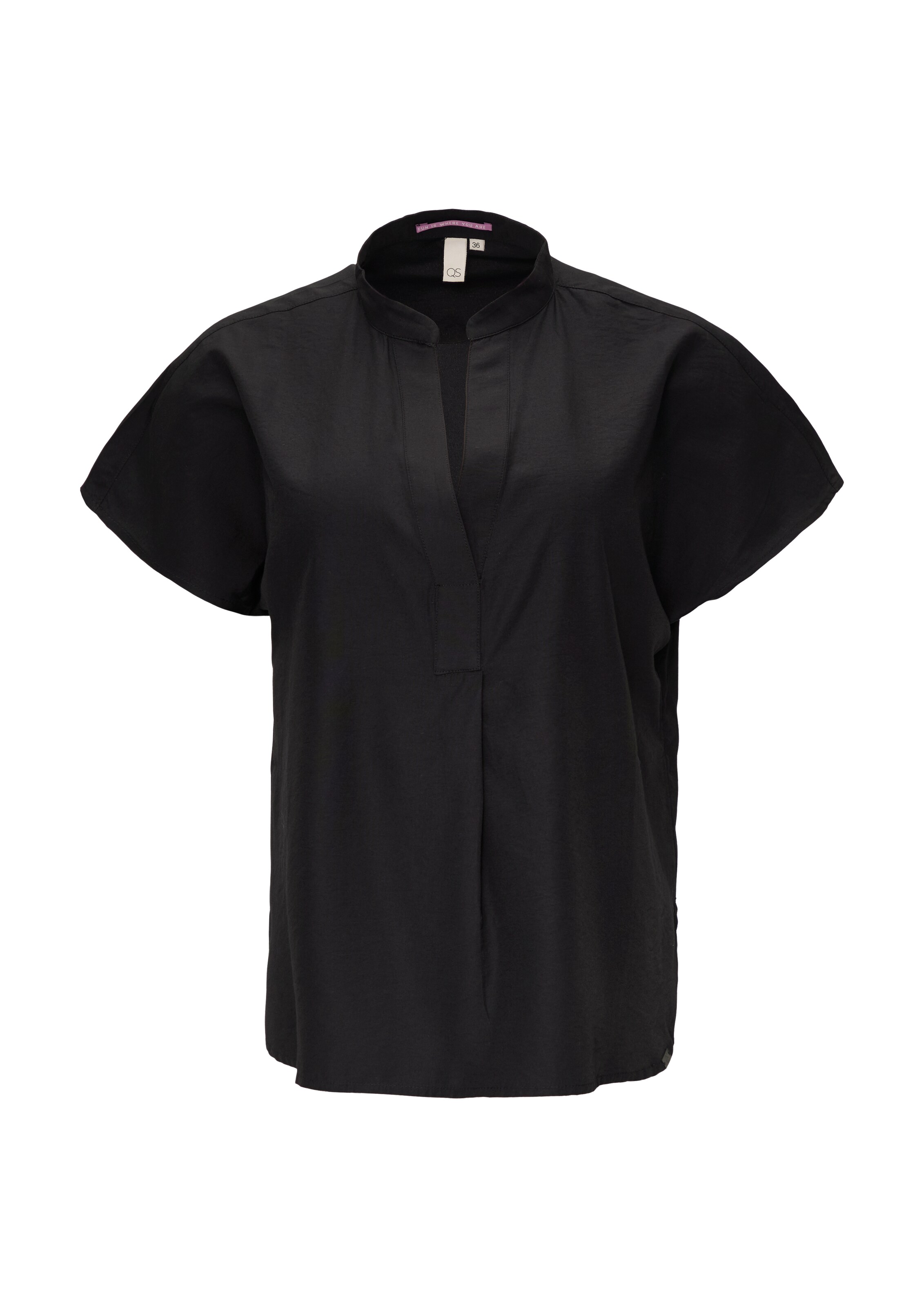 QS Bluse in Schwarz: Vorderseite