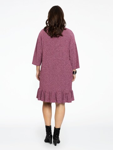 Yoek Dress 'SPARKLE' in Pink