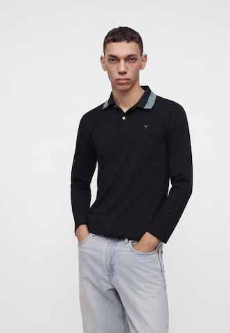 GUESS - Camiseta en negro: frente