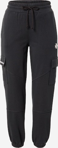 CONVERSE - Tapered Pantalón cargo en negro: frente