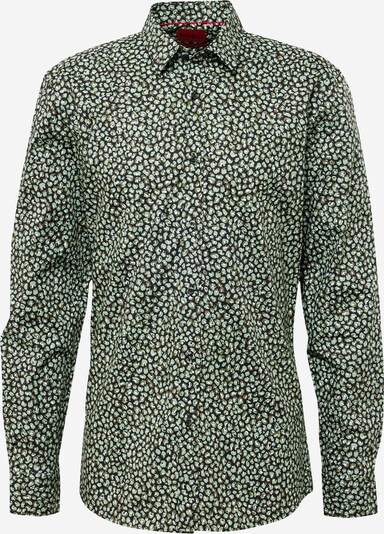 HUGO Button Up Shirt 'Elisha02' in Olive / Pastel green / Black / Wool white, Item view