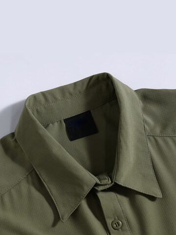 Youthup Comfort fit Button Up Shirt in Green