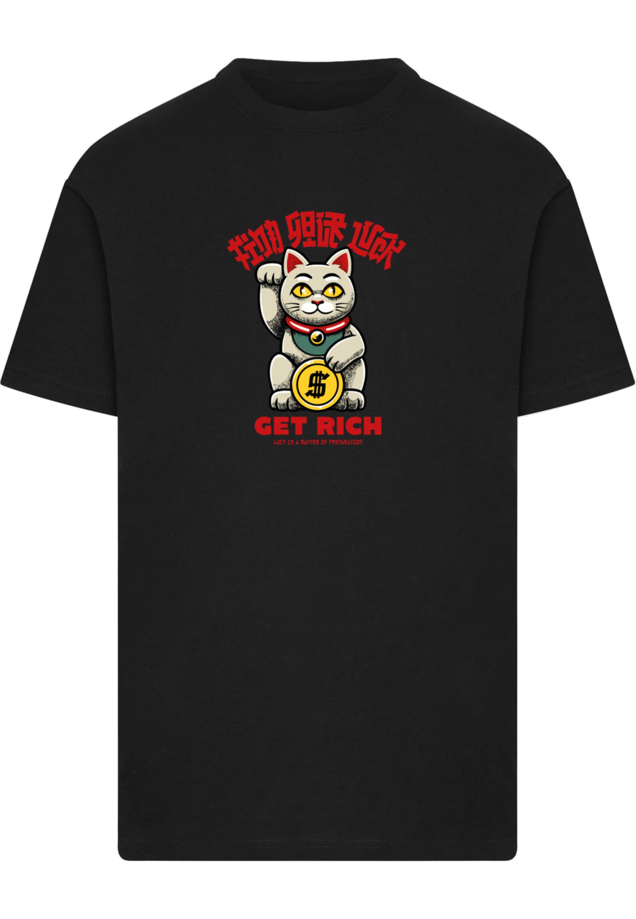 Maglietta 'Find Your Luck' di Mister Tee in nero: frontale