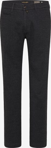 PIERRE CARDIN Regular Chino Pants 'Lyon' in Black: front