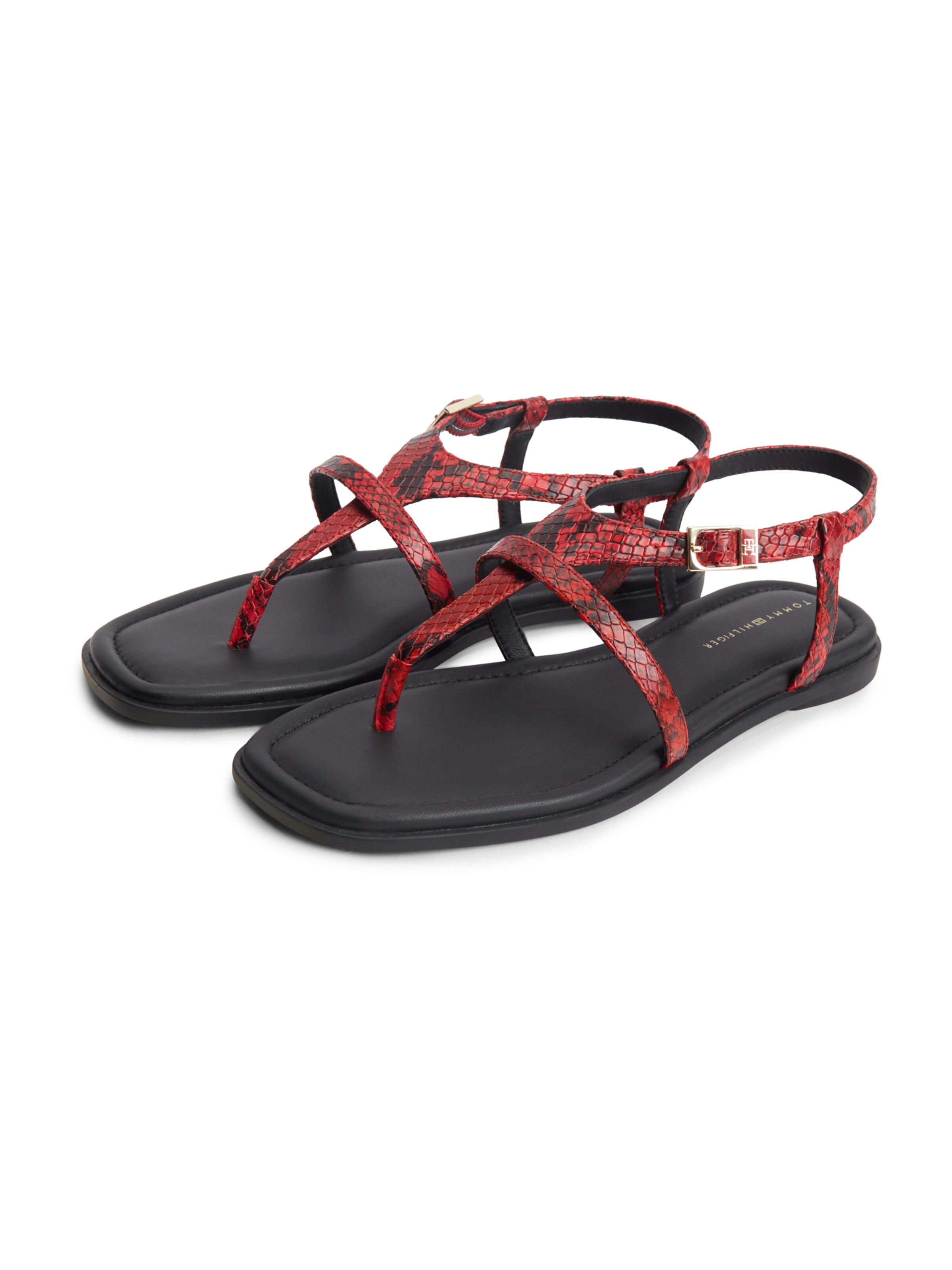 raudona TOMMY HILFIGER Basutės su dirželiais