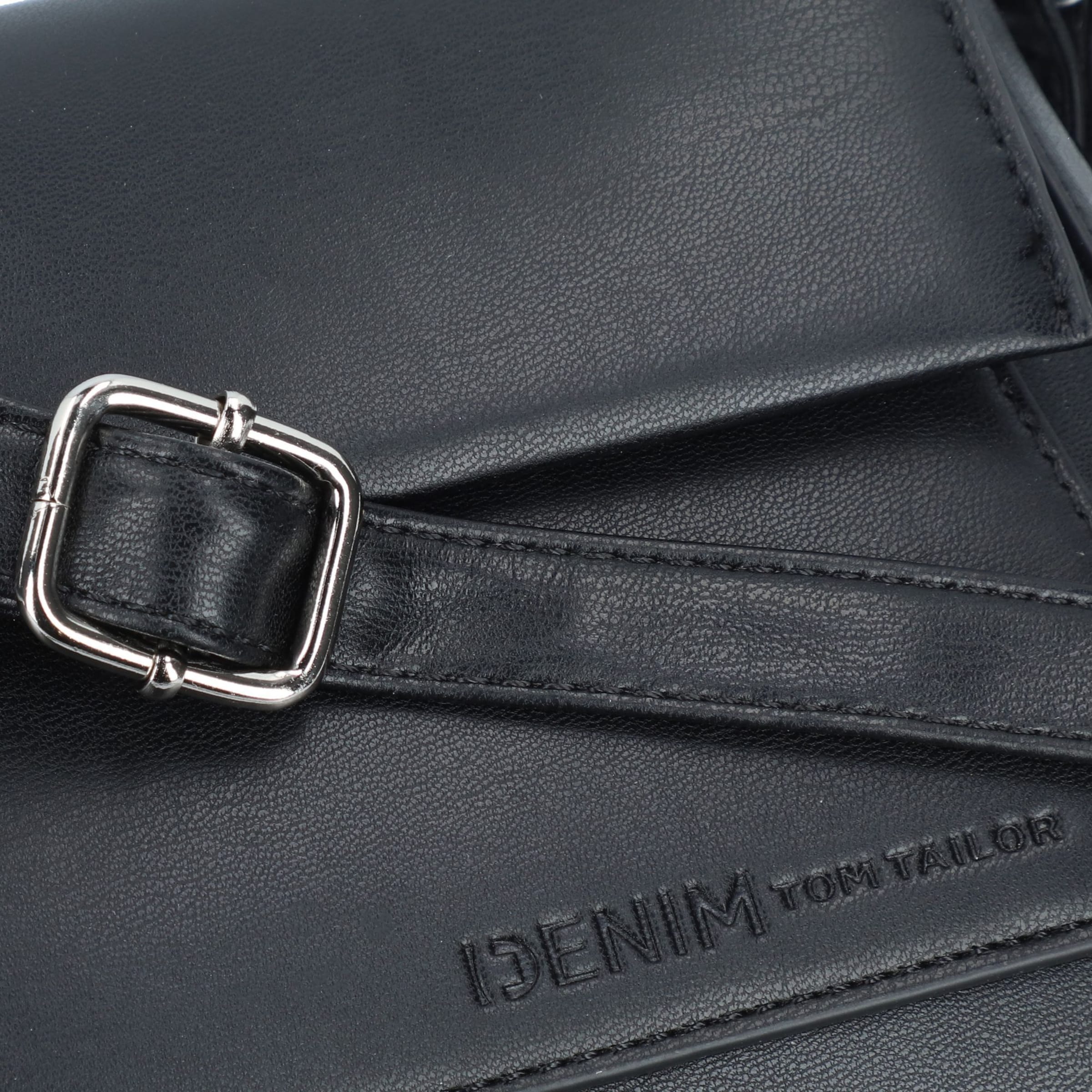 TOM TAILOR DENIM Schoudertas 'Anne' in Zwart