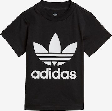 T-Shirt 'Trefoil' ADIDAS ORIGINALS en noir : devant