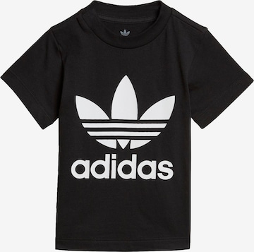 ADIDAS ORIGINALS - Camiseta 'Trefoil' en negro: frente