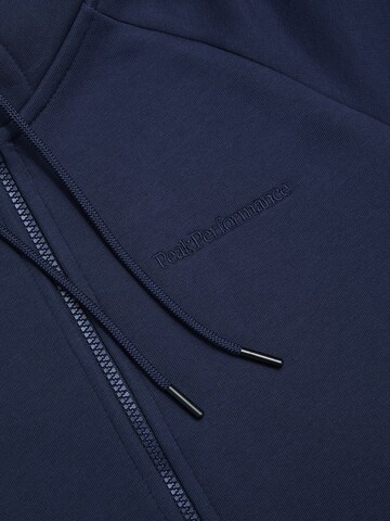 PEAK PERFORMANCE Zip-Up Hoodie in Blue