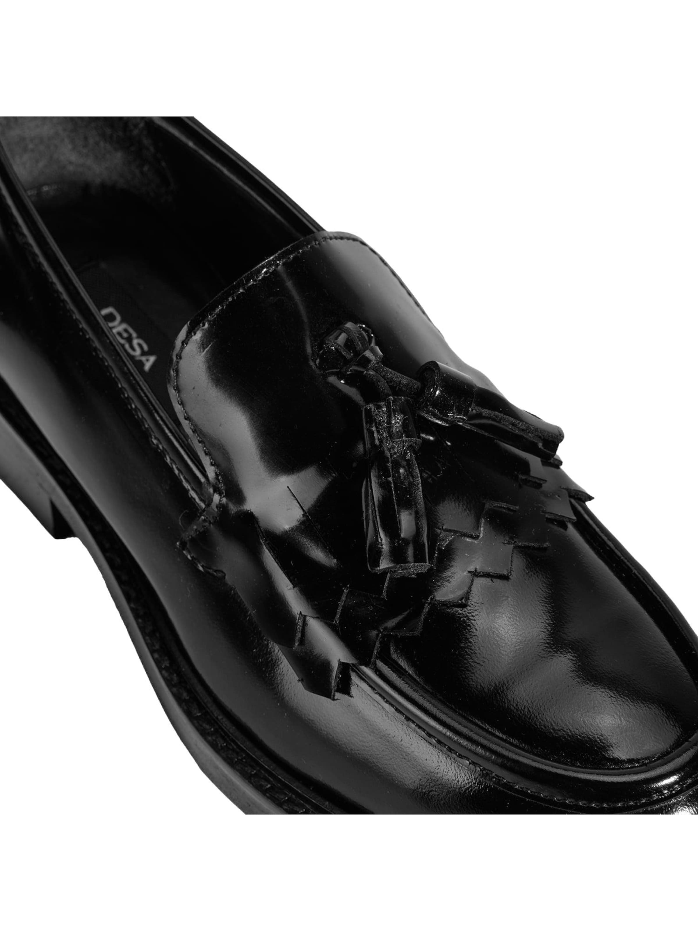 Desa Mocassins 'Slip-On-Schuhe' in Zwart