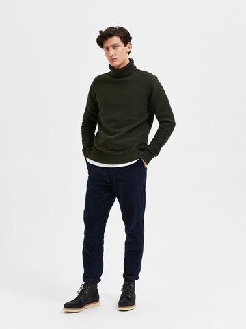 SELECTED HOMME Sweater 'AXEL' in Green