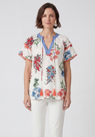 Usha - Blusa en blanco: frente