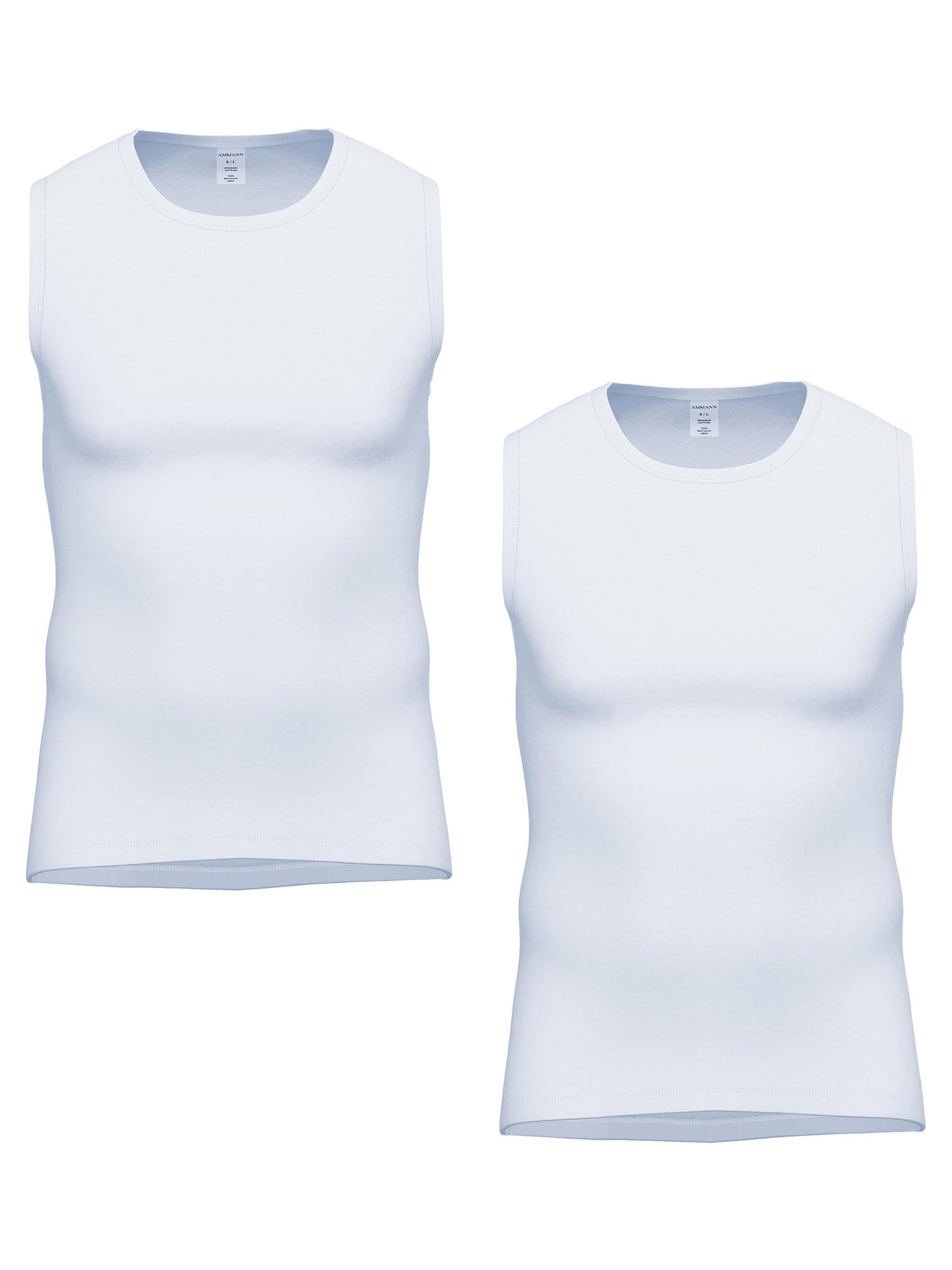 Maillot de corps ' Premium Feinripp ' Ammann en blanc : devant