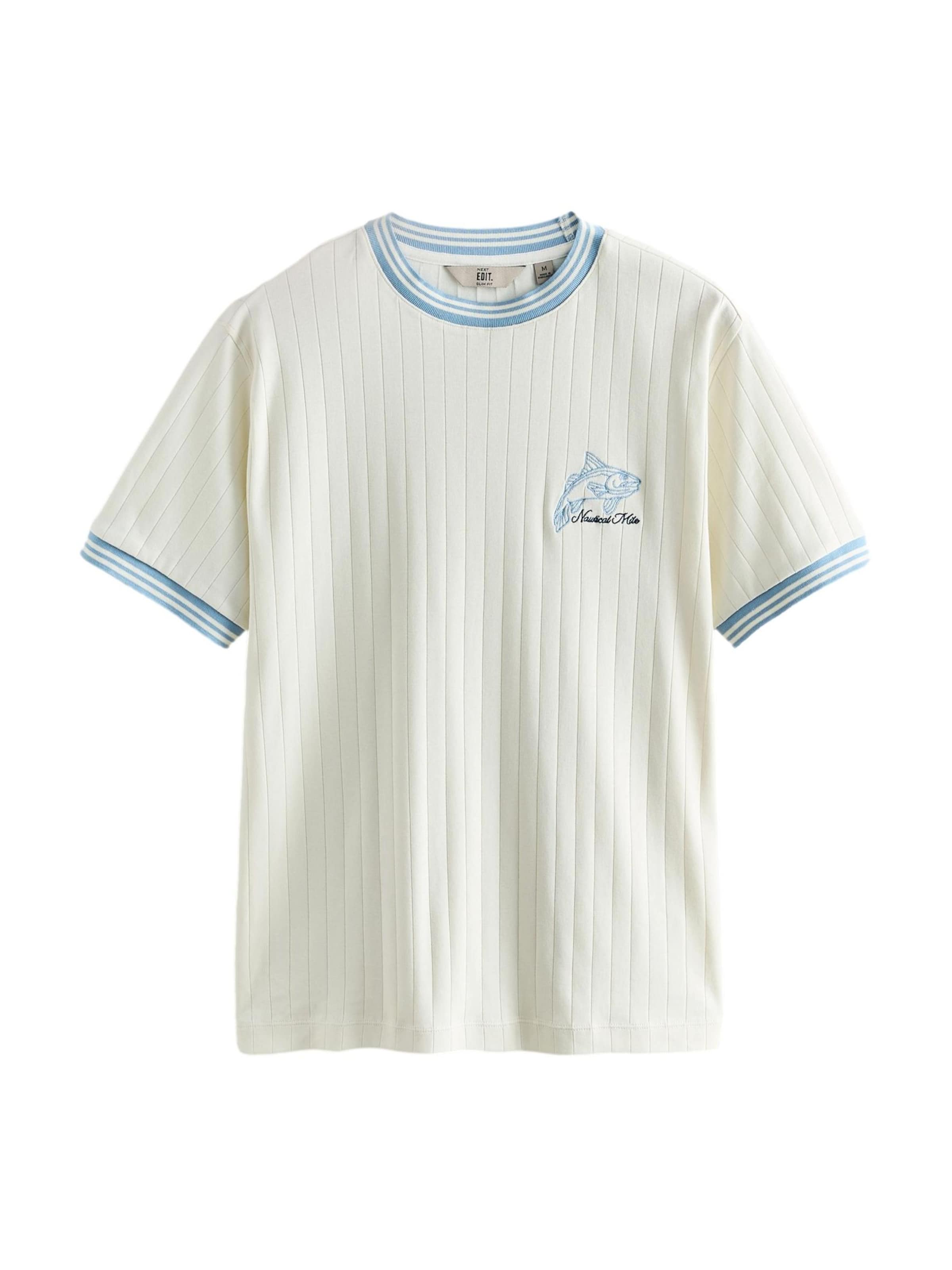 T-Shirt 'Ringer' Next en blanc : devant