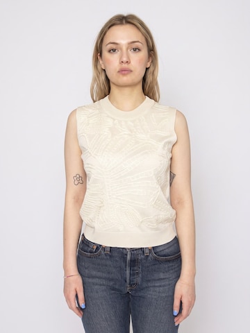 Haut 'ECRU WHITE EMBROIDERED TOP' wild pony en beige