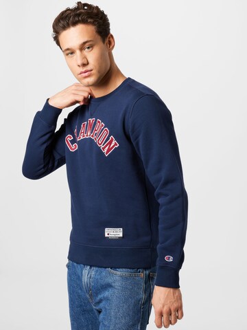 Champion Authentic Athletic Apparel Sweatshirt 'Crewneck' in Blau: Vorderseite