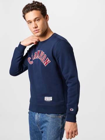 Bluză de molton 'Crewneck' de la Champion Authentic Athletic Apparel pe albastru: față